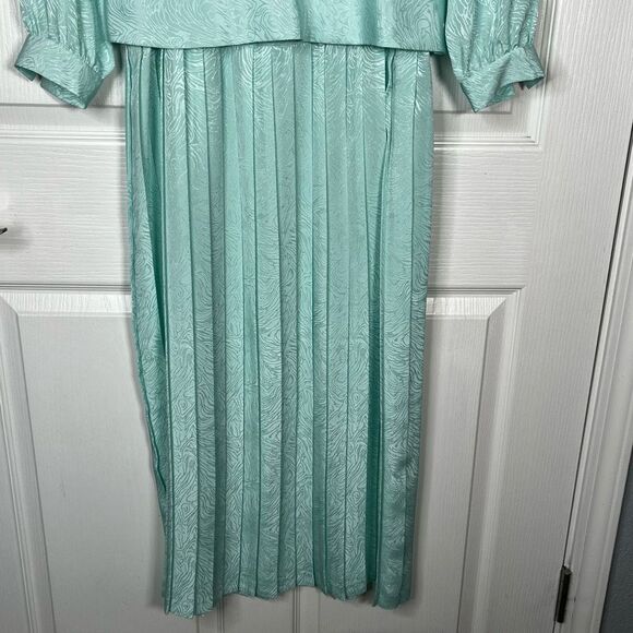 In The Mood Skirt Blouse Set Sz 8 Mint Green Vintage Style Pleated Lace - Picture 3 of 13